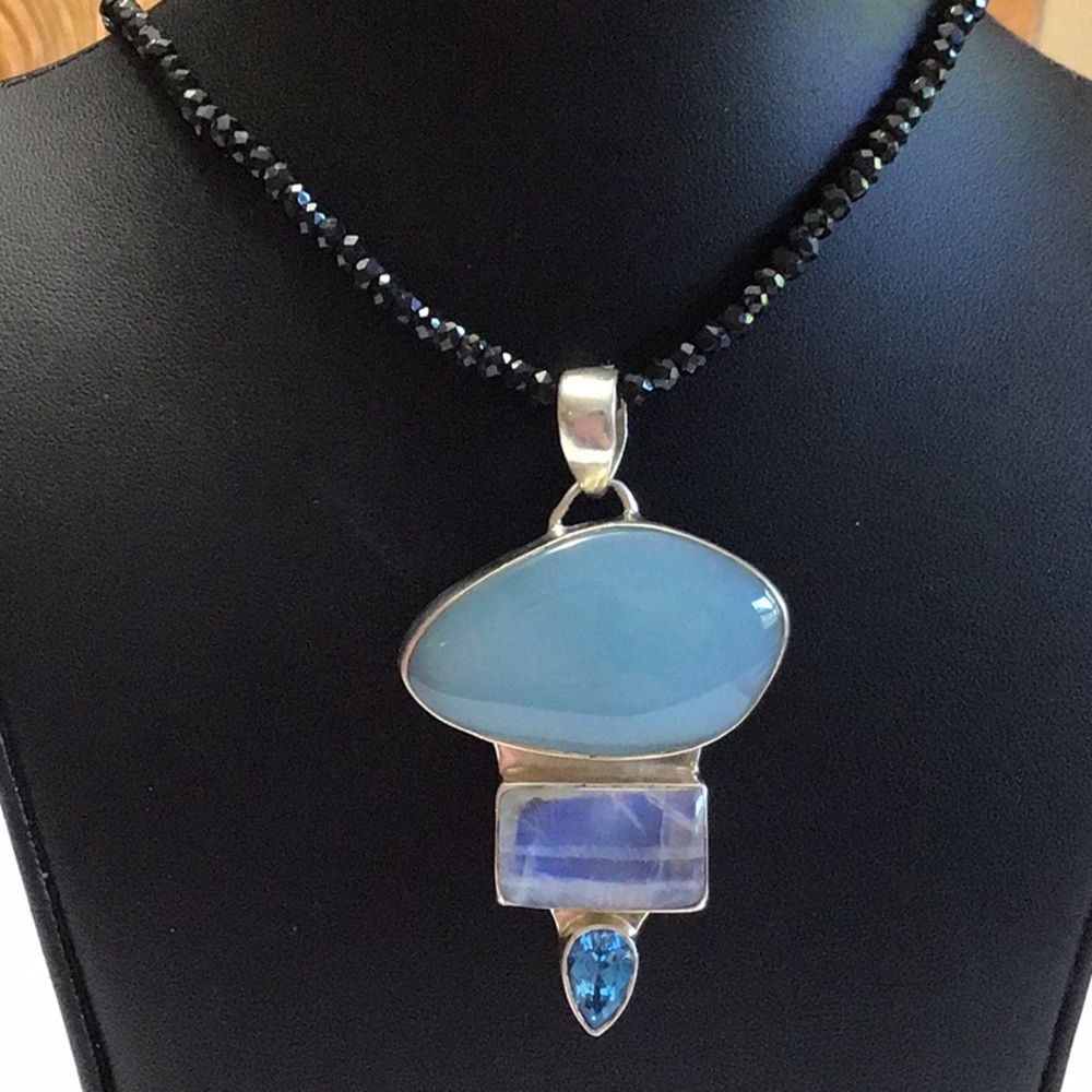 Vintage Sterling Necklace Signed SJ 925